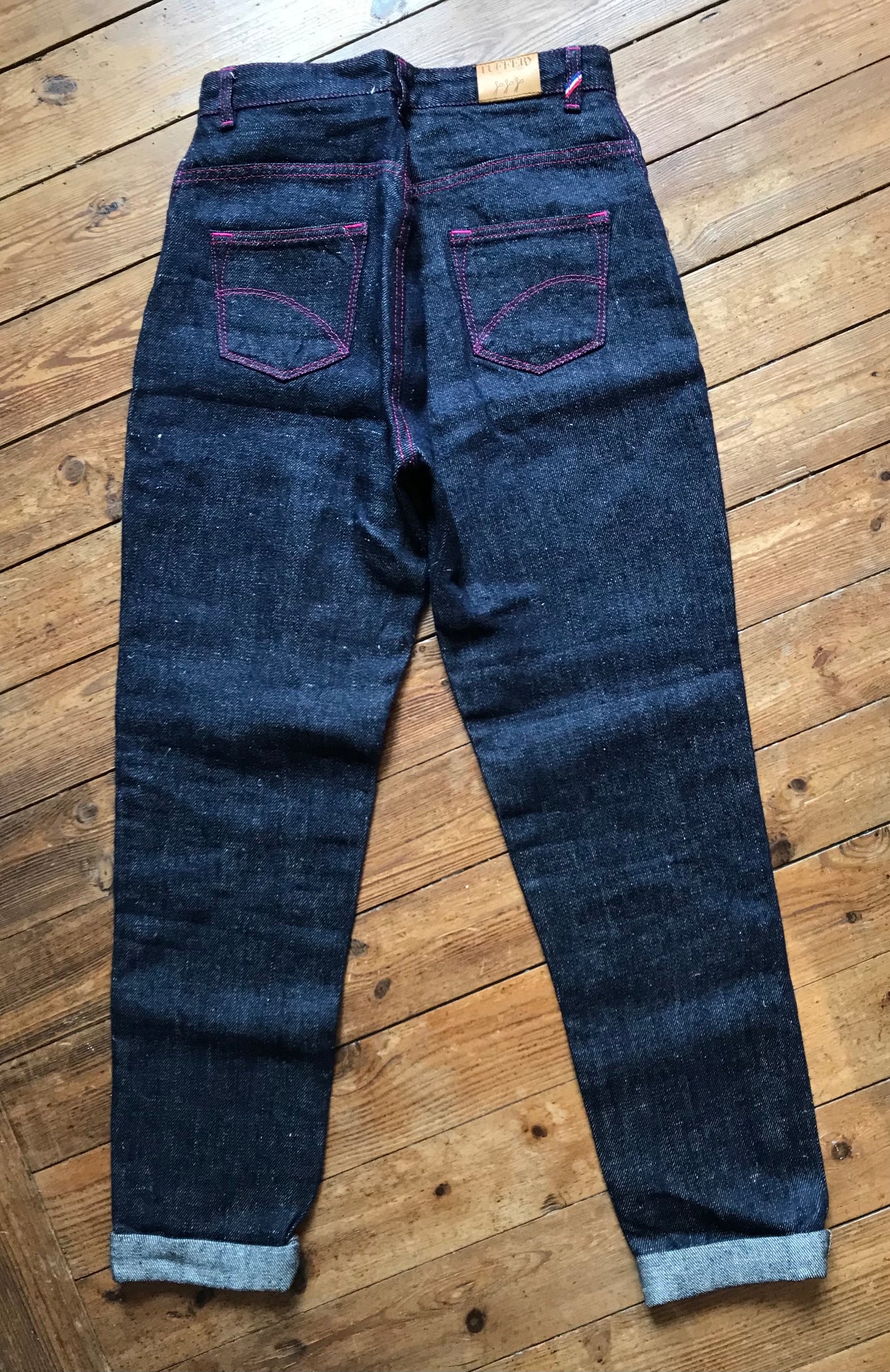 Jean chanvre coupe droite taille haute