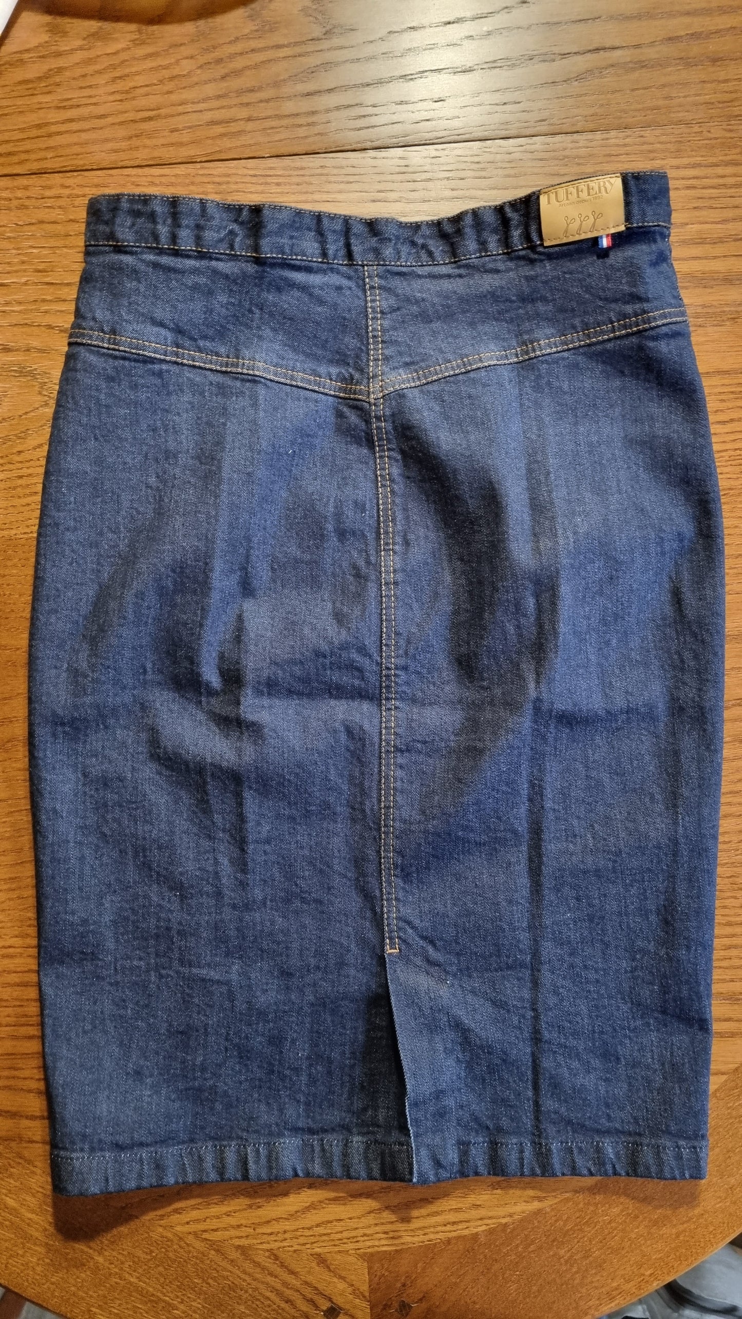 Jupe en jean crayon taille haute Coton Bio - Agathe