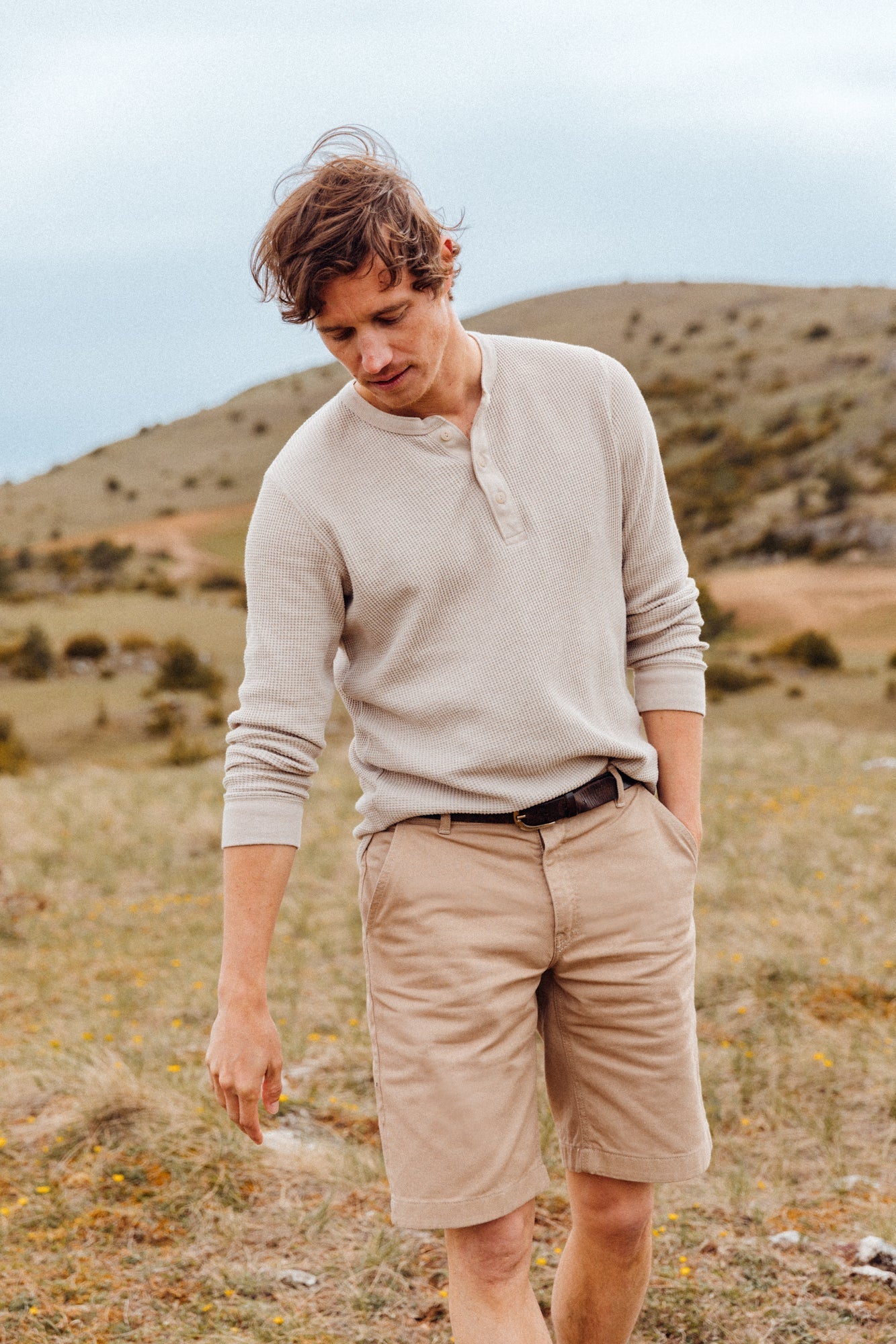 Short droit ajusté beige - Maurice