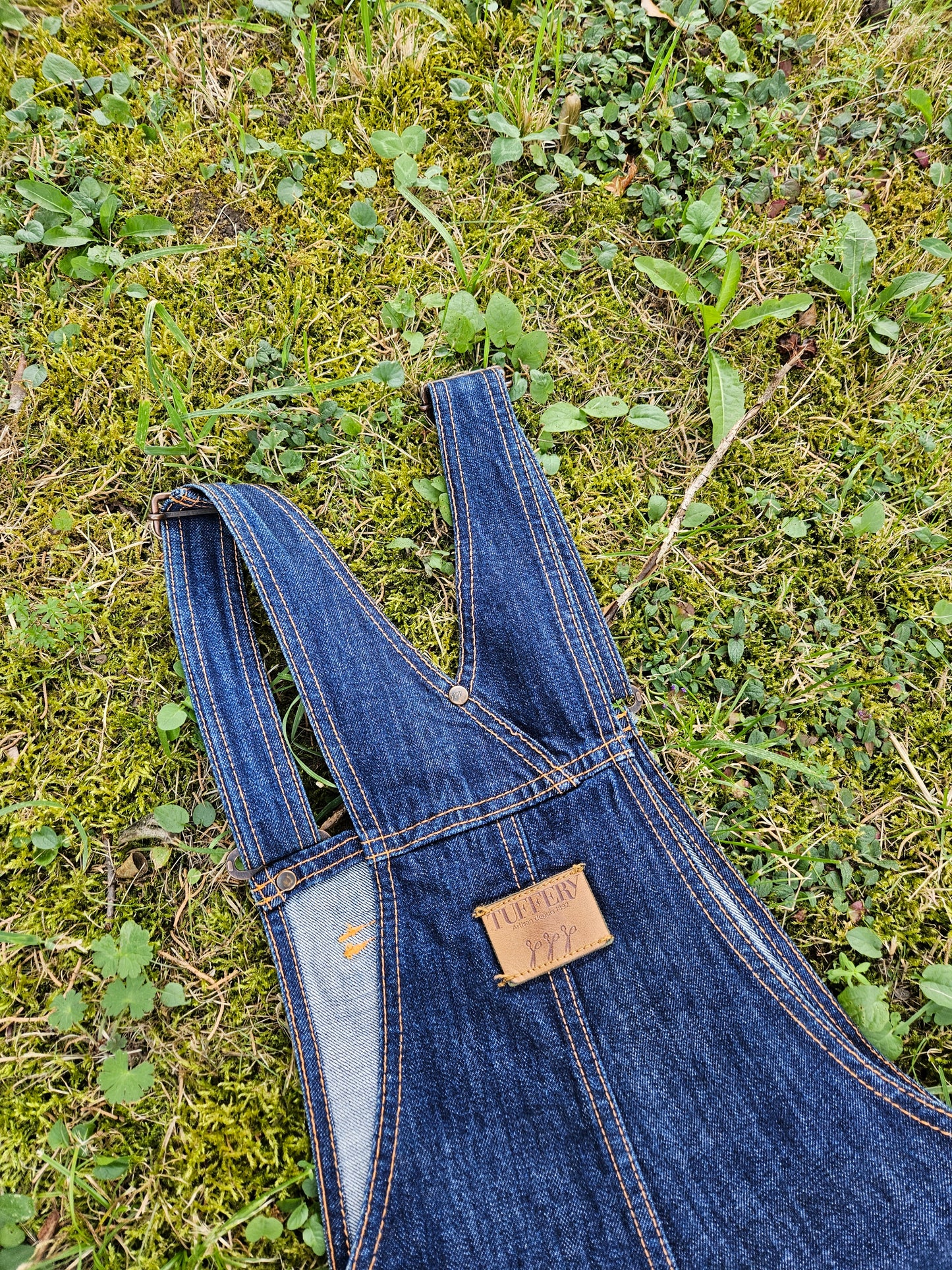 Salopette jean bio indigo naturel - André