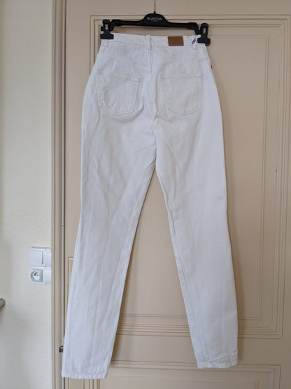Jean mom taille haute blanc - Marthe