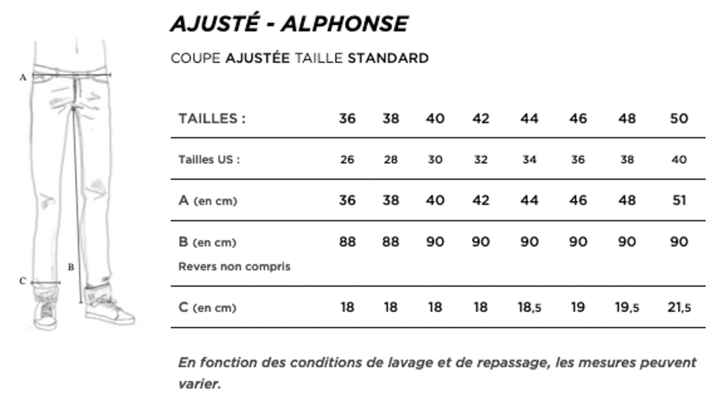 Jean droit ajusté Moleskine - Alphonse