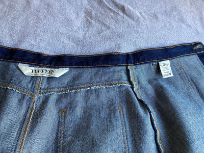 Jupe trapèze en jean brut – Juliette