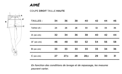 Short en jean taille haute - Aimé
