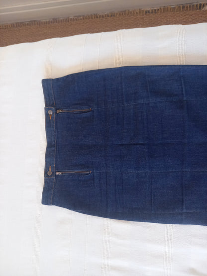Jupe en jean crayon taille haute Coton Bio - Agathe