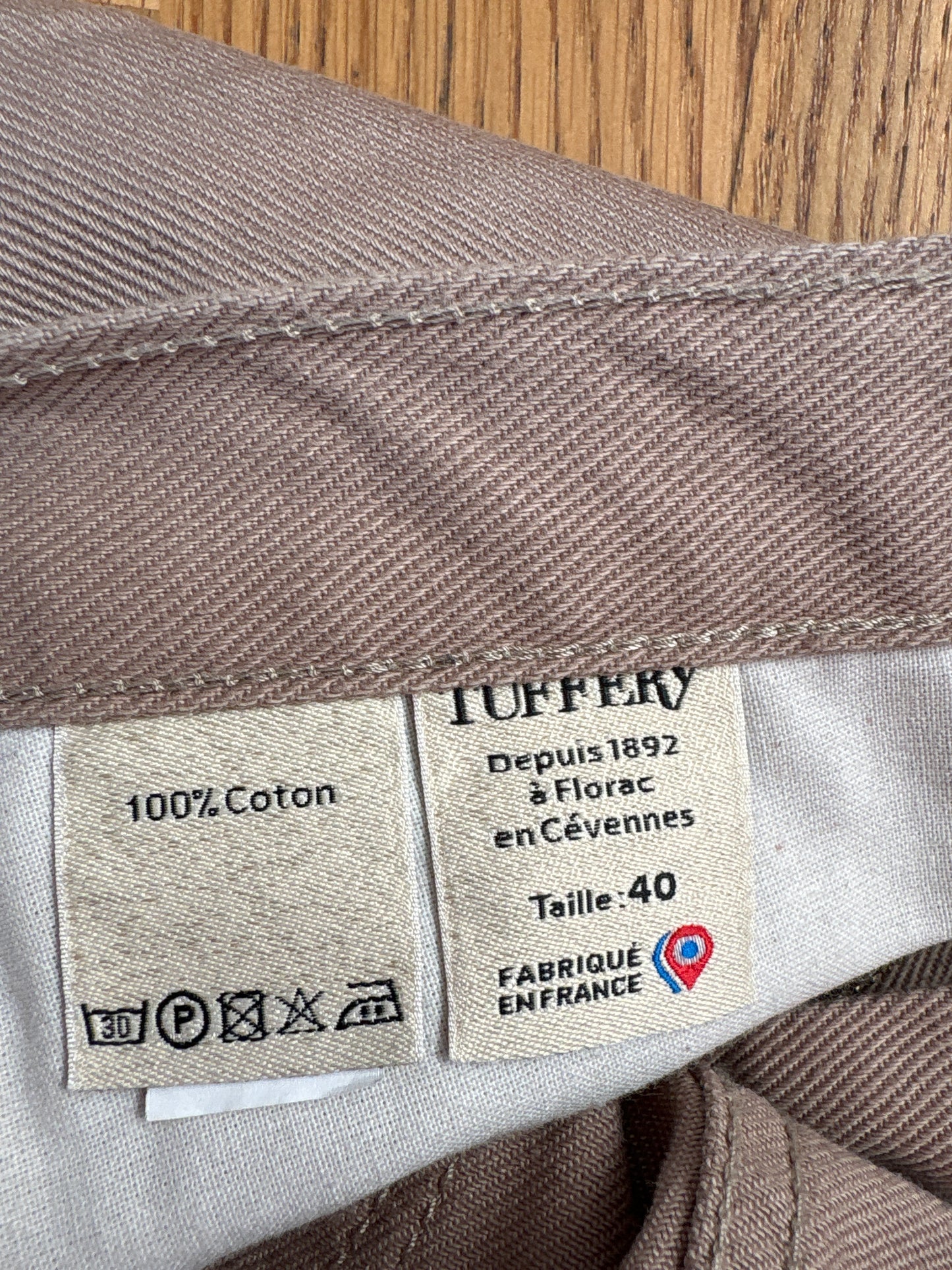 Short en jean beige taille haute - Aimé