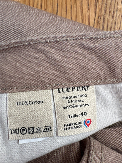 Short en jean beige taille haute - Aimé