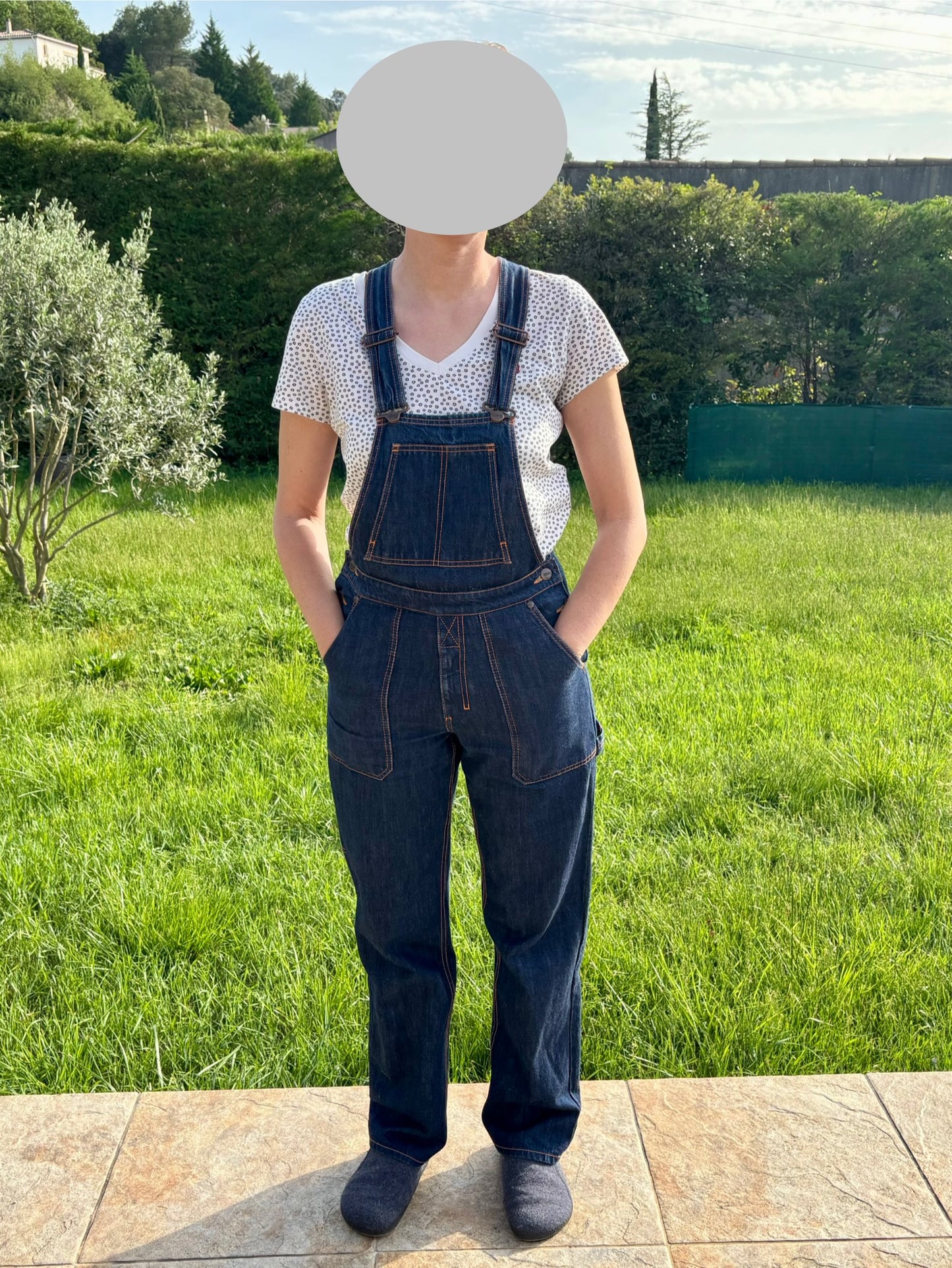 Salopette jean bio indigo naturel - André