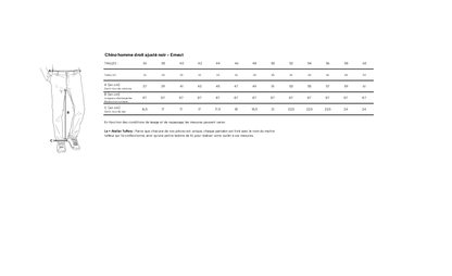 Chino droit ajusté Noir - Ernest