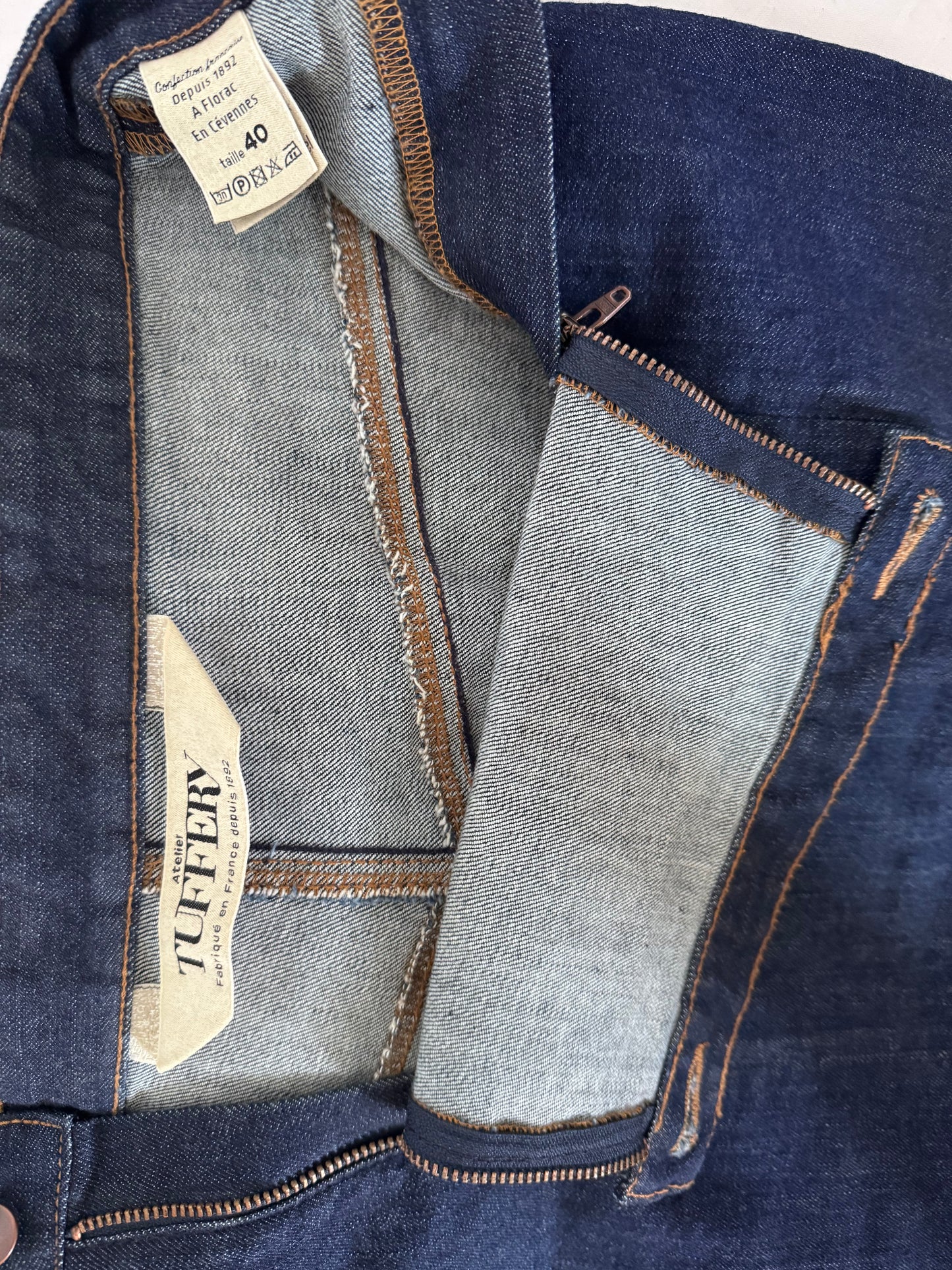 Jupe en jean crayon taille haute Coton Bio - Agathe