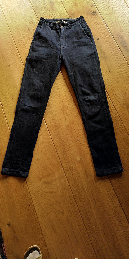 Chino ajusté taille haute Brut Coton Bio - Léonie