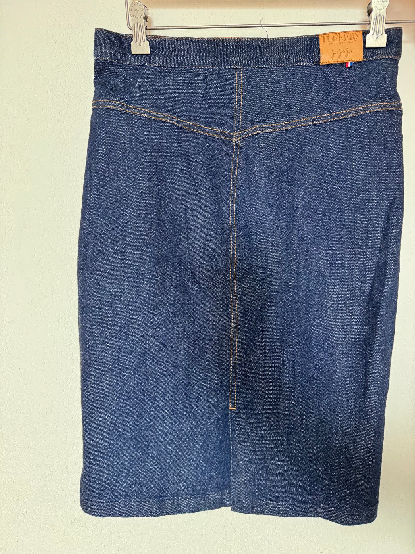 Jupe en jean crayon taille haute Coton Bio - Agathe