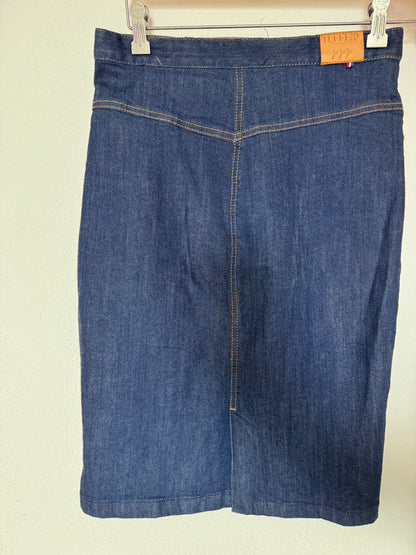 Jupe en jean crayon taille haute Coton Bio - Agathe