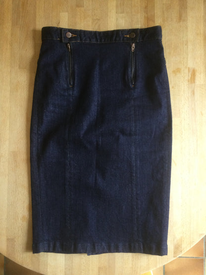 Jupe en jean crayon taille haute Coton Bio - Agathe