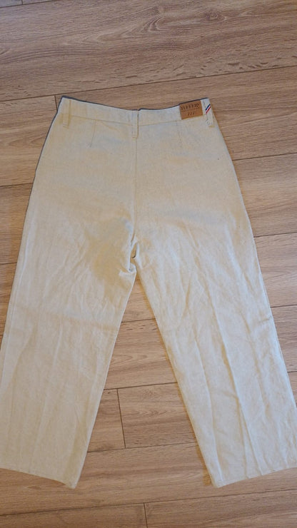 Pantalon femme droit taille haute Chanvre Naturel - Gabi