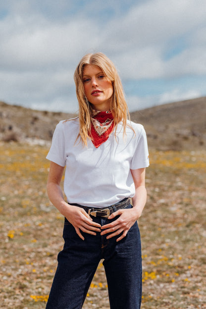 T-shirt femme 100% coton bio blanc
