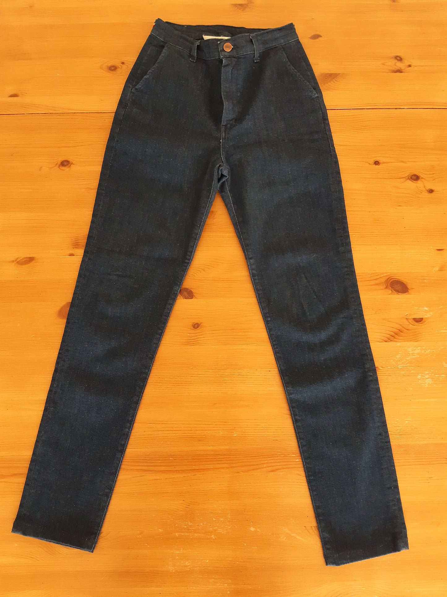 Chino ajusté taille haute Brut Coton Bio - Léonie