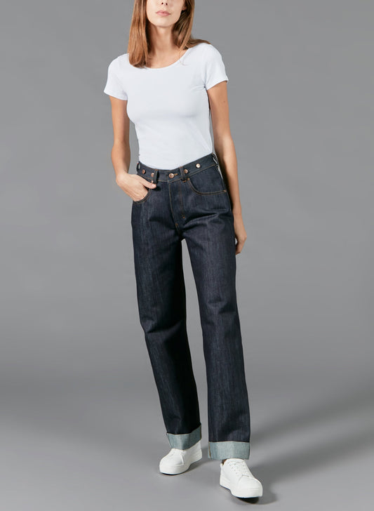 Jean large taille haute Selvedge - Désiré