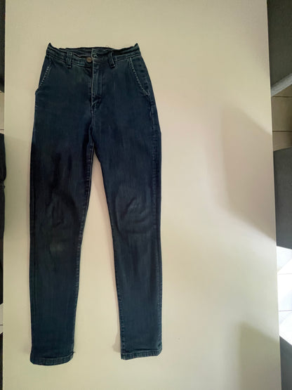 Chino ajusté taille haute Brut Coton Bio - Léonie