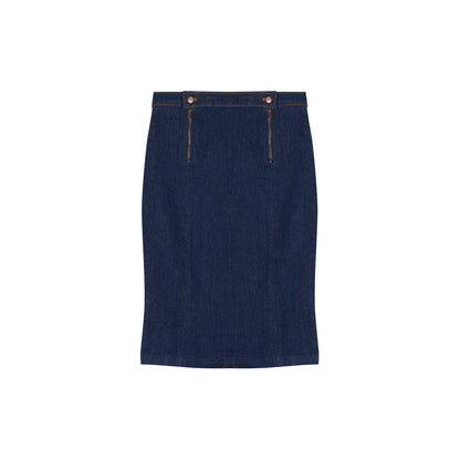 Jupe en jean crayon taille haute Coton Bio - Agathe