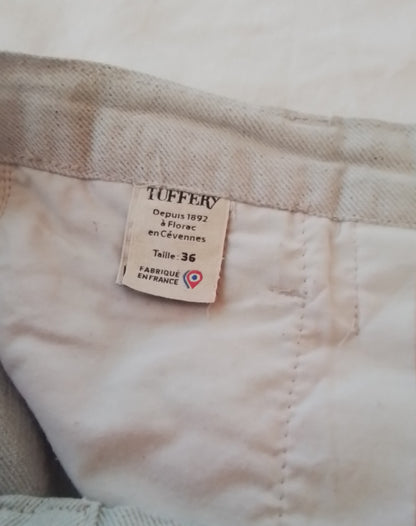 Pantalon femme droit taille haute naturel - Gabi