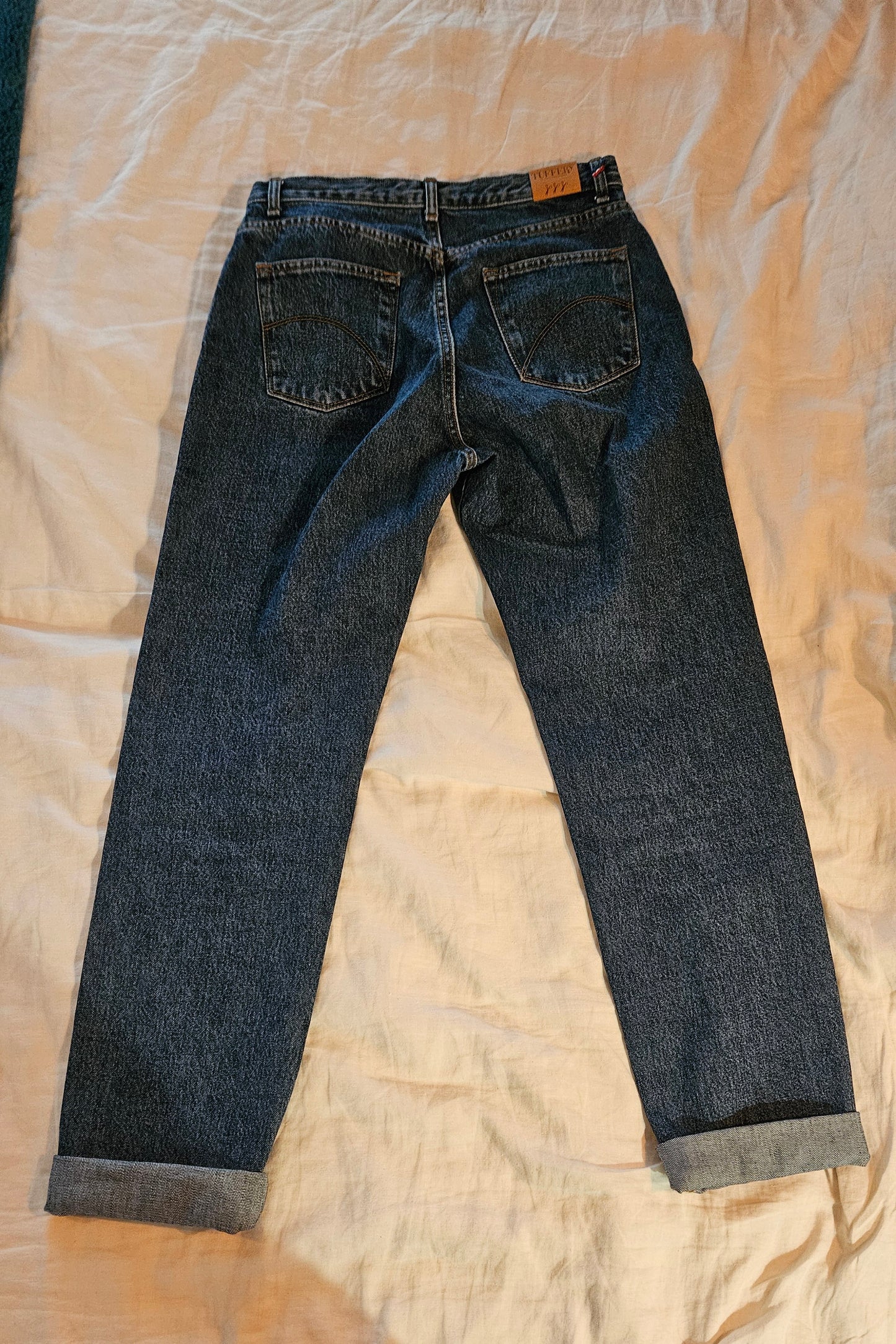 Jean droit taille haute stonewashed - Apolline
