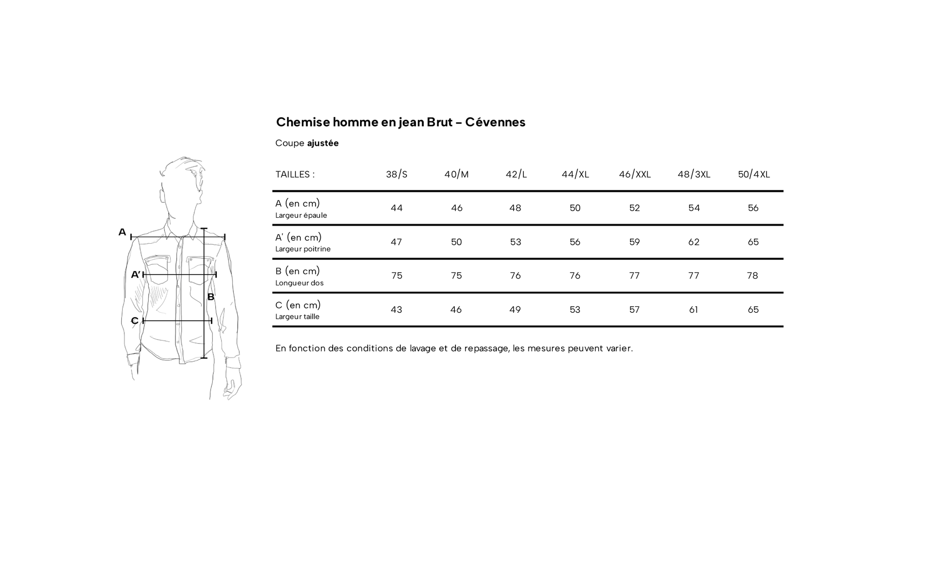 Chemise en jean Brut - Cévennes