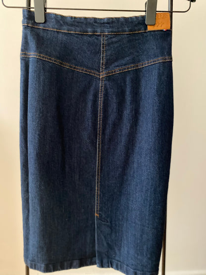 Jupe en jean crayon taille haute Coton Bio - Agathe