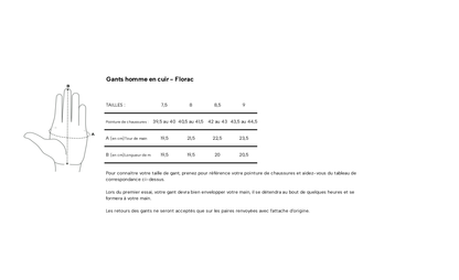 Gants homme en cuir noir et jean doublé cachemire