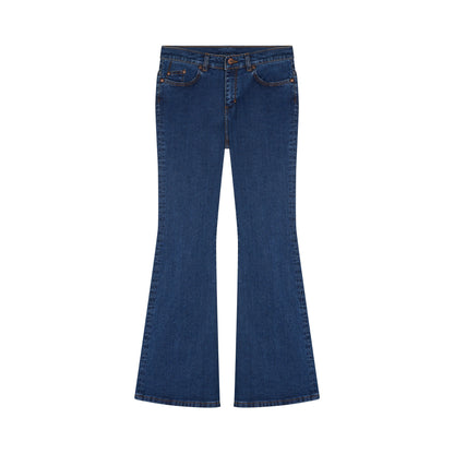Jean femme flare taille semi-haute Stonewashed - Margot