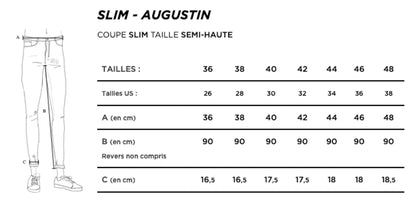 Jean droit ajusté Brut Alpine - Alphonse