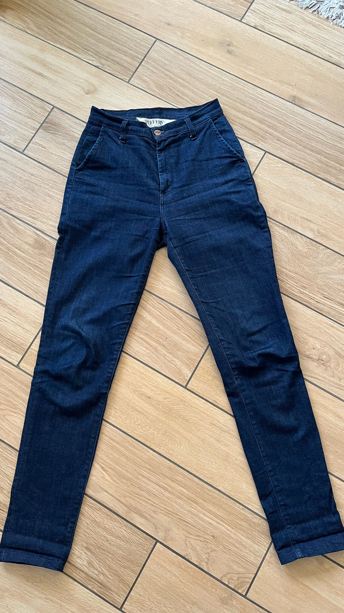 Chino ajusté taille haute Brut Coton Bio - Léonie