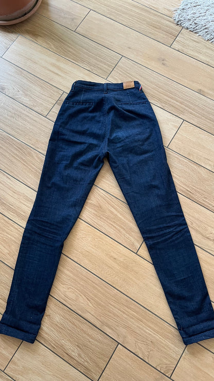 Chino ajusté taille haute Brut Coton Bio - Léonie