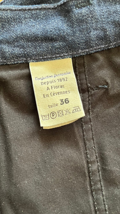 Chino ajusté taille haute Brut Coton Bio - Léonie