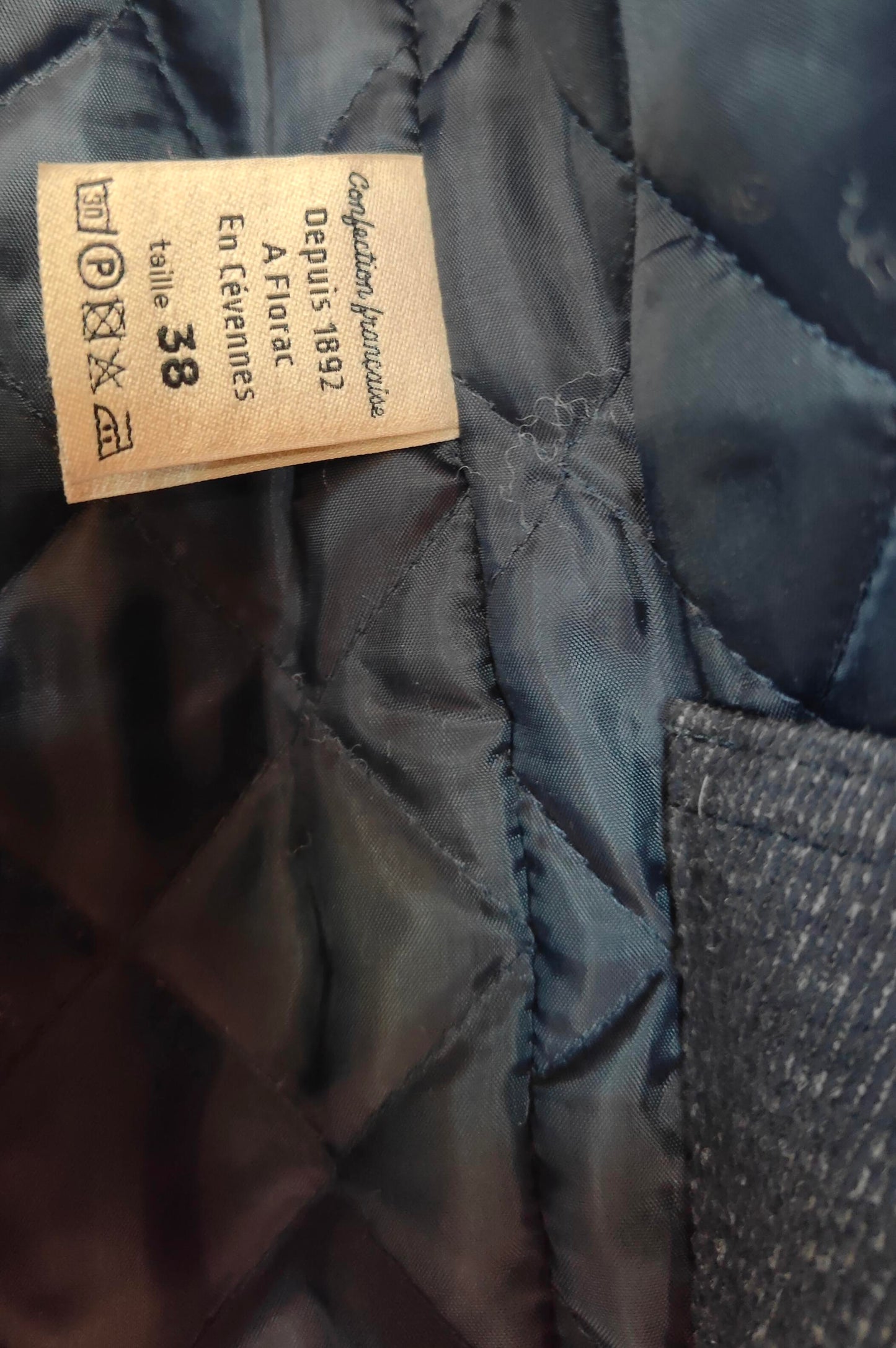 Manteau en jean Laine Française - Aigoual