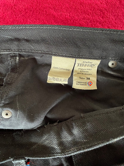 Jean femme droit taille haute Noir - Apolline