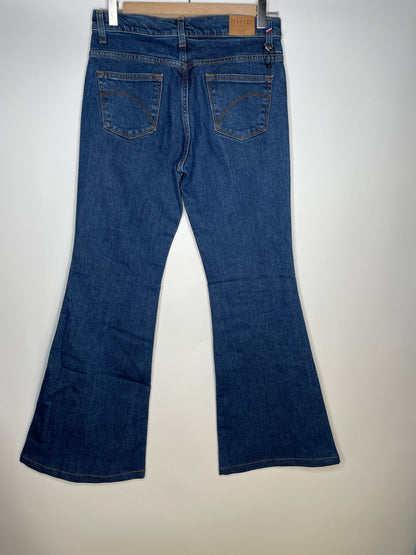 Jean femme flare taille semi-haute Stonewashed - Margot