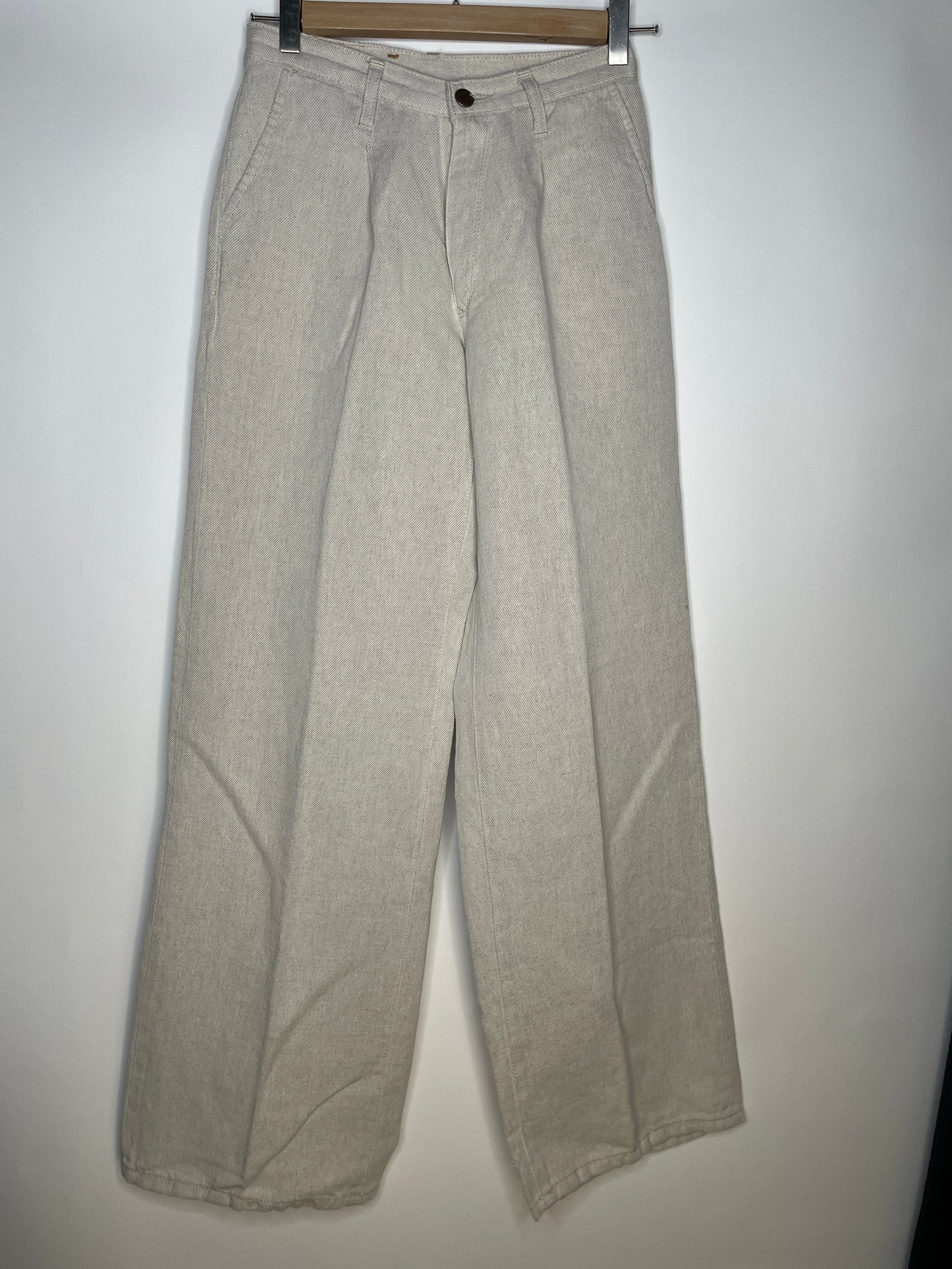 Pantalon femme droit taille haute Chanvre Naturel - Gabi