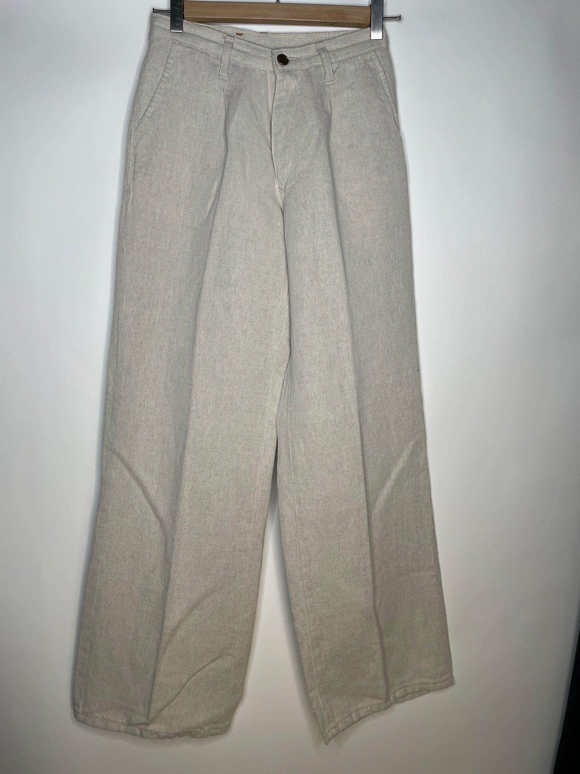 Pantalon femme droit taille haute Chanvre Naturel - Gabi