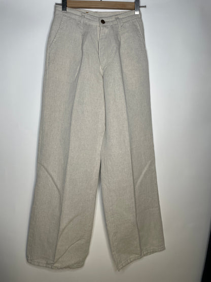 Pantalon femme droit taille haute Chanvre Naturel - Gabi
