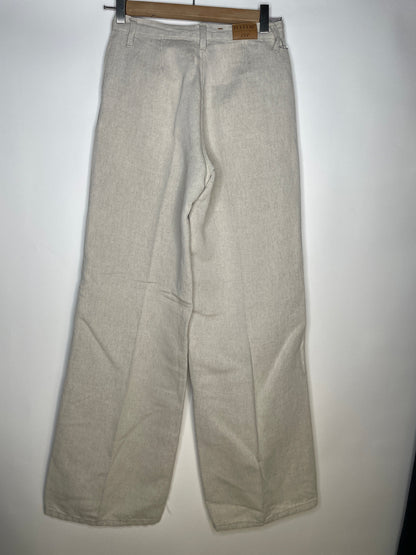 Pantalon femme droit taille haute Chanvre Naturel - Gabi