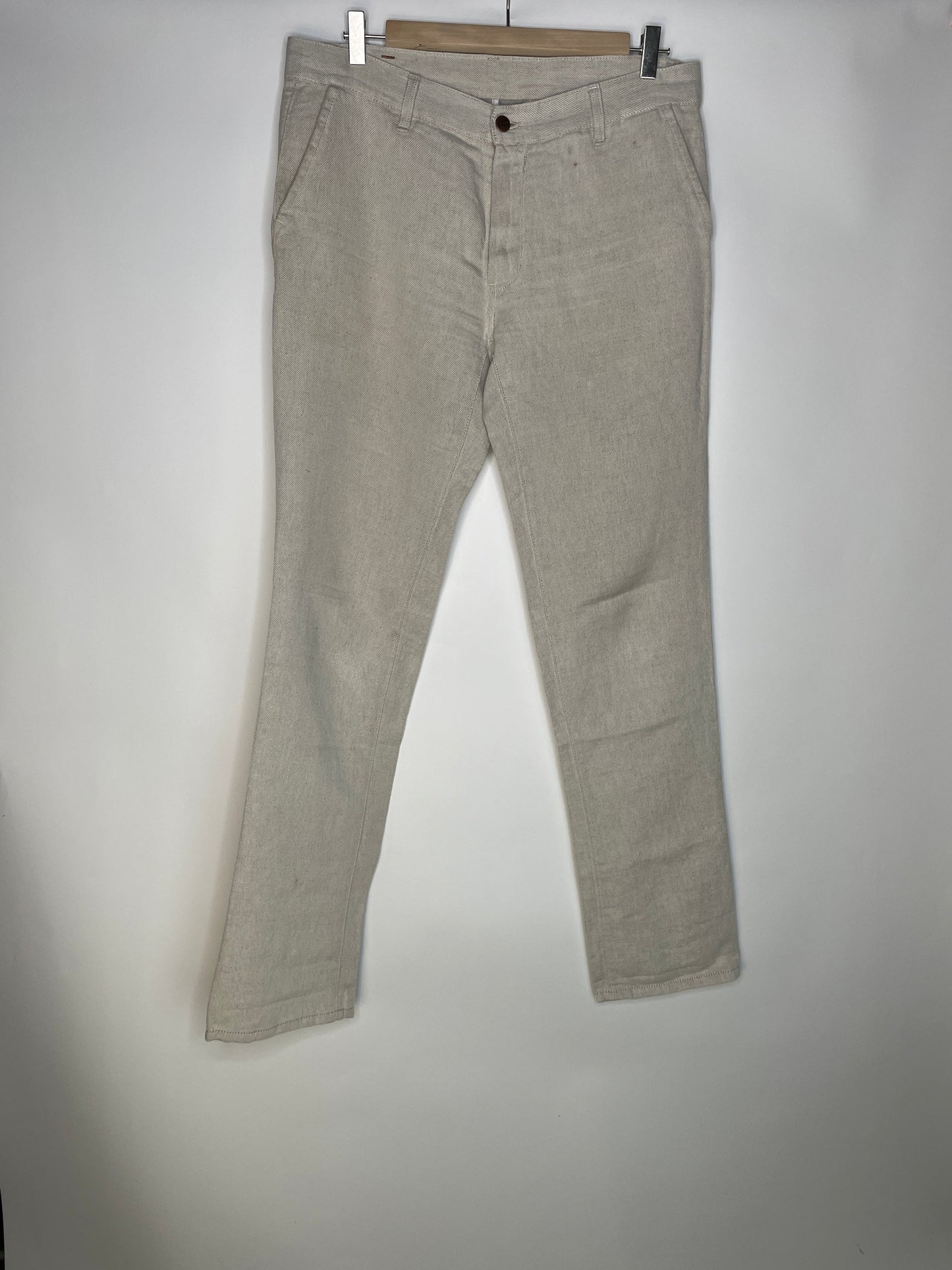 Chino homme droit ajusté Chanvre Naturel - Ernest