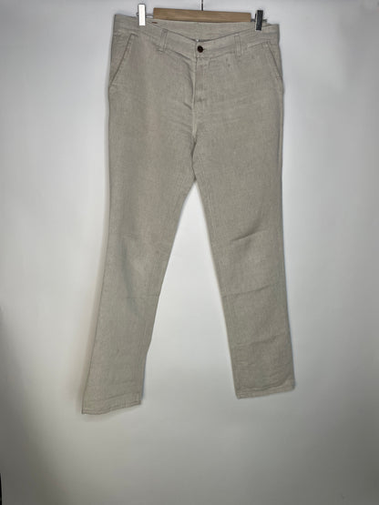 Chino homme droit ajusté Chanvre Naturel - Ernest