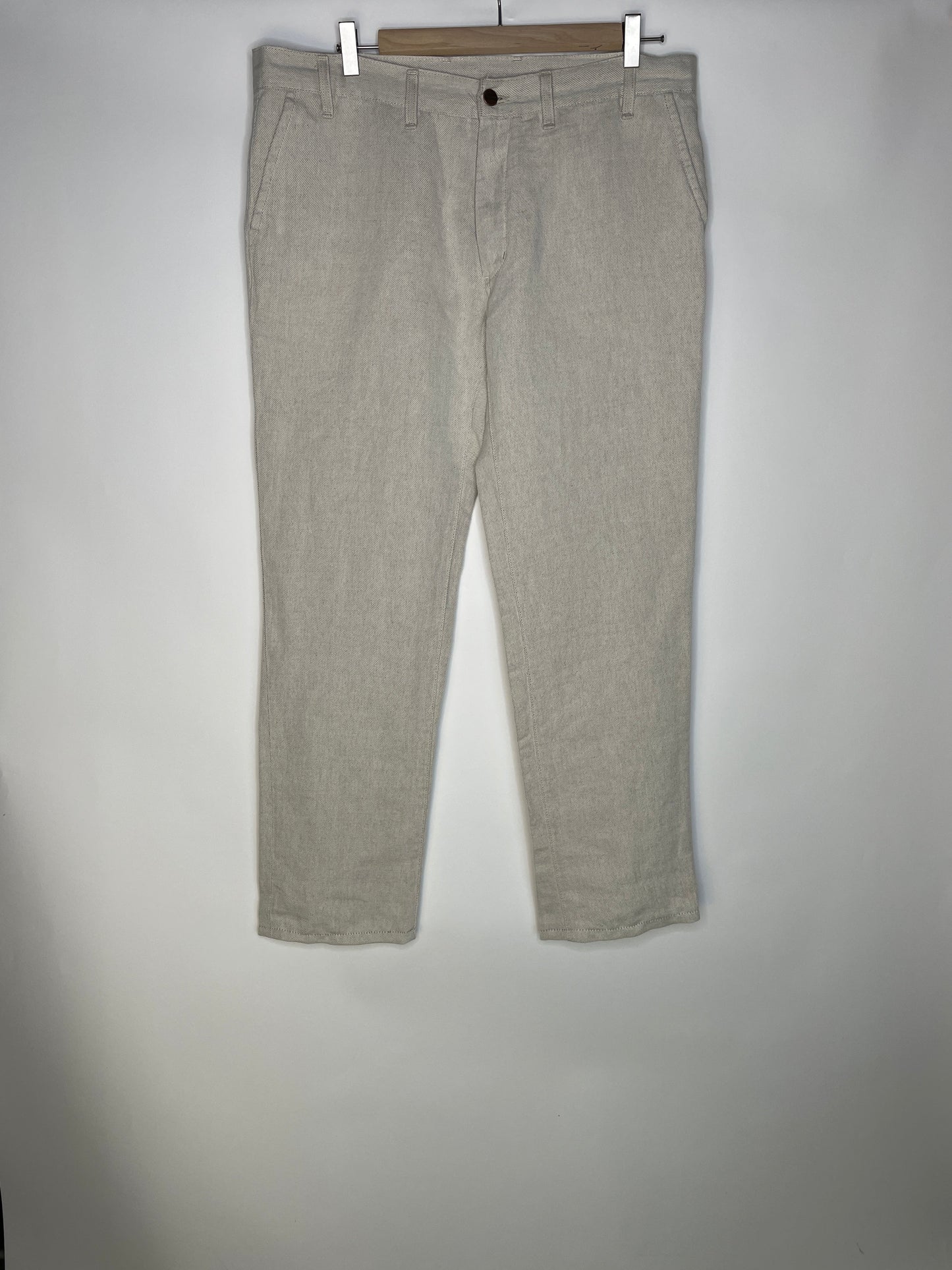Chino homme droit ajusté Chanvre Naturel - Ernest