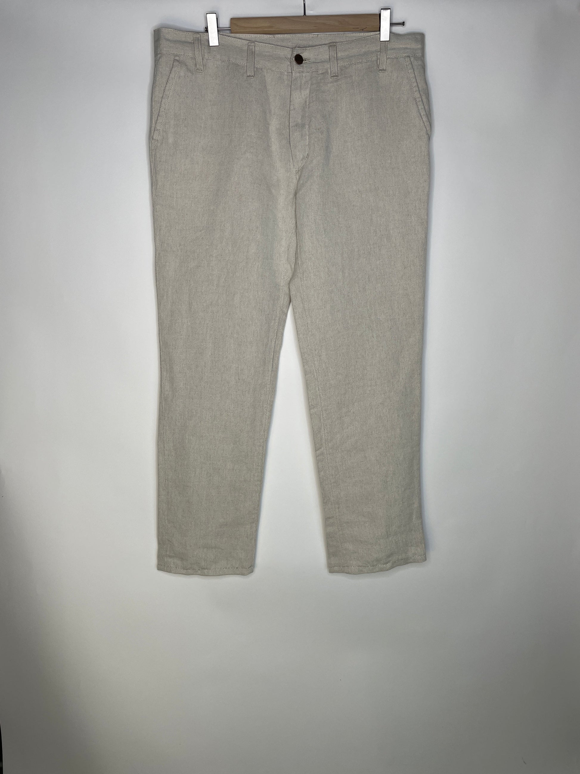 Chino homme droit ajusté Chanvre Naturel - Ernest