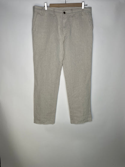 Chino homme droit ajusté Chanvre Naturel - Ernest