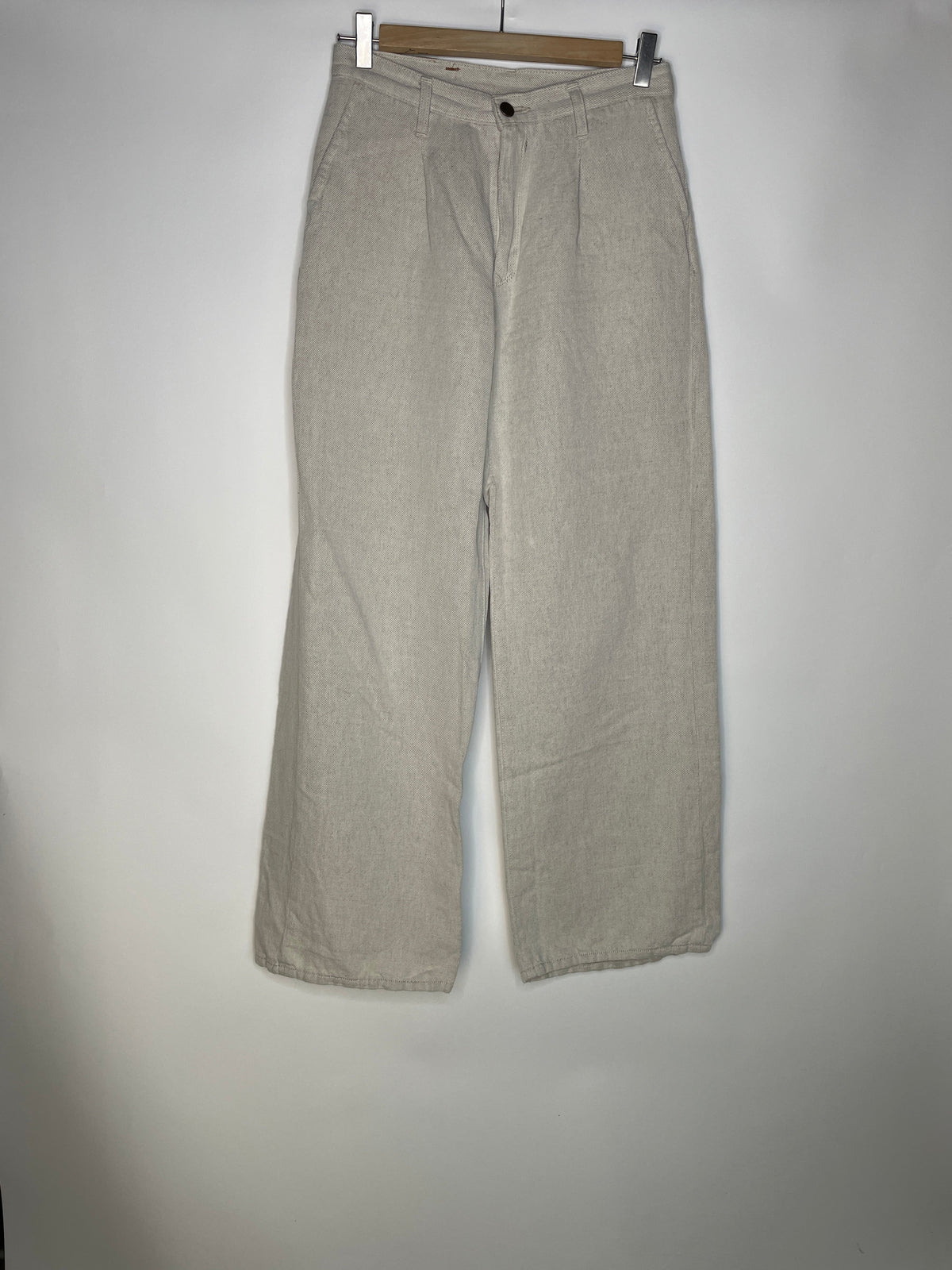 Pantalon femme droit taille haute Chanvre Naturel - Gabi