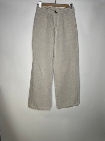 Pantalon femme droit taille haute Chanvre Naturel - Gabi