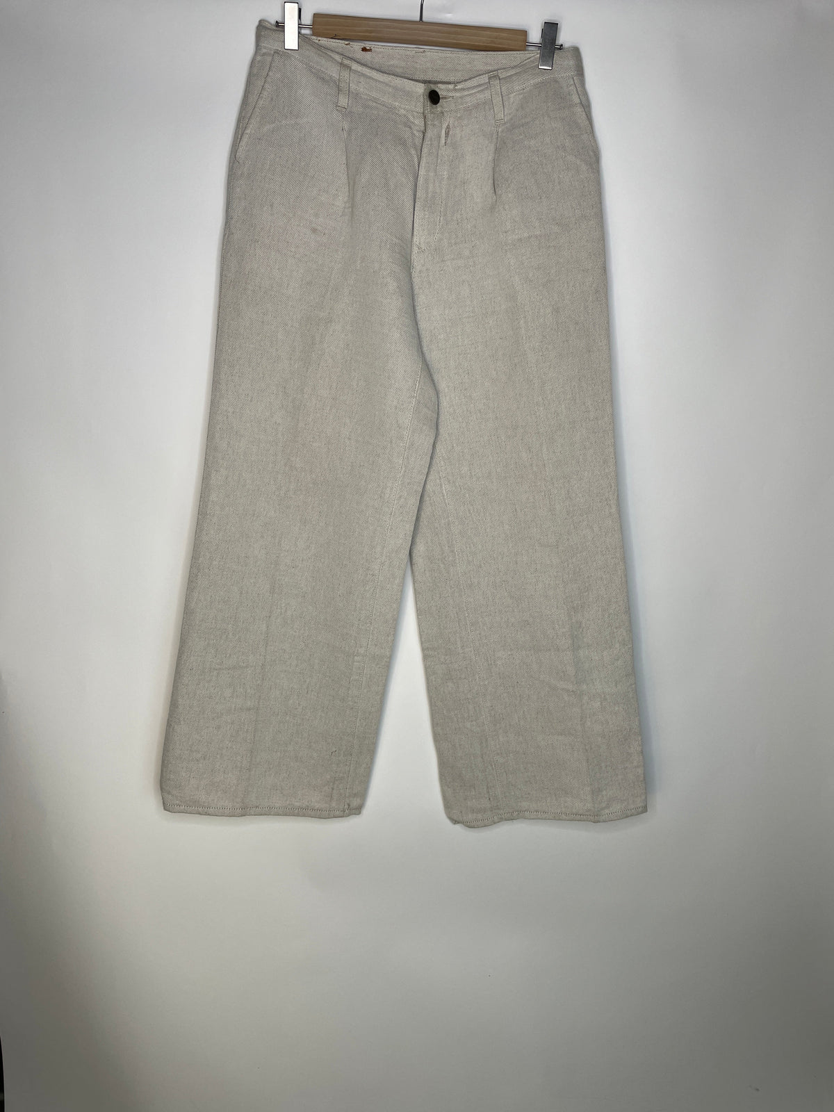 Pantalon femme droit taille haute Chanvre Naturel - Gabi