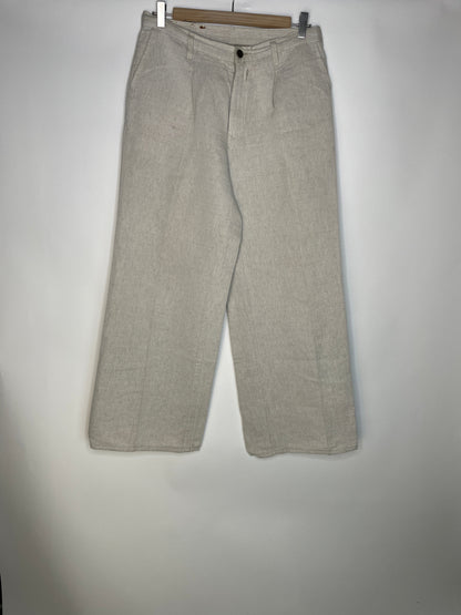 Pantalon femme droit taille haute Chanvre Naturel - Gabi